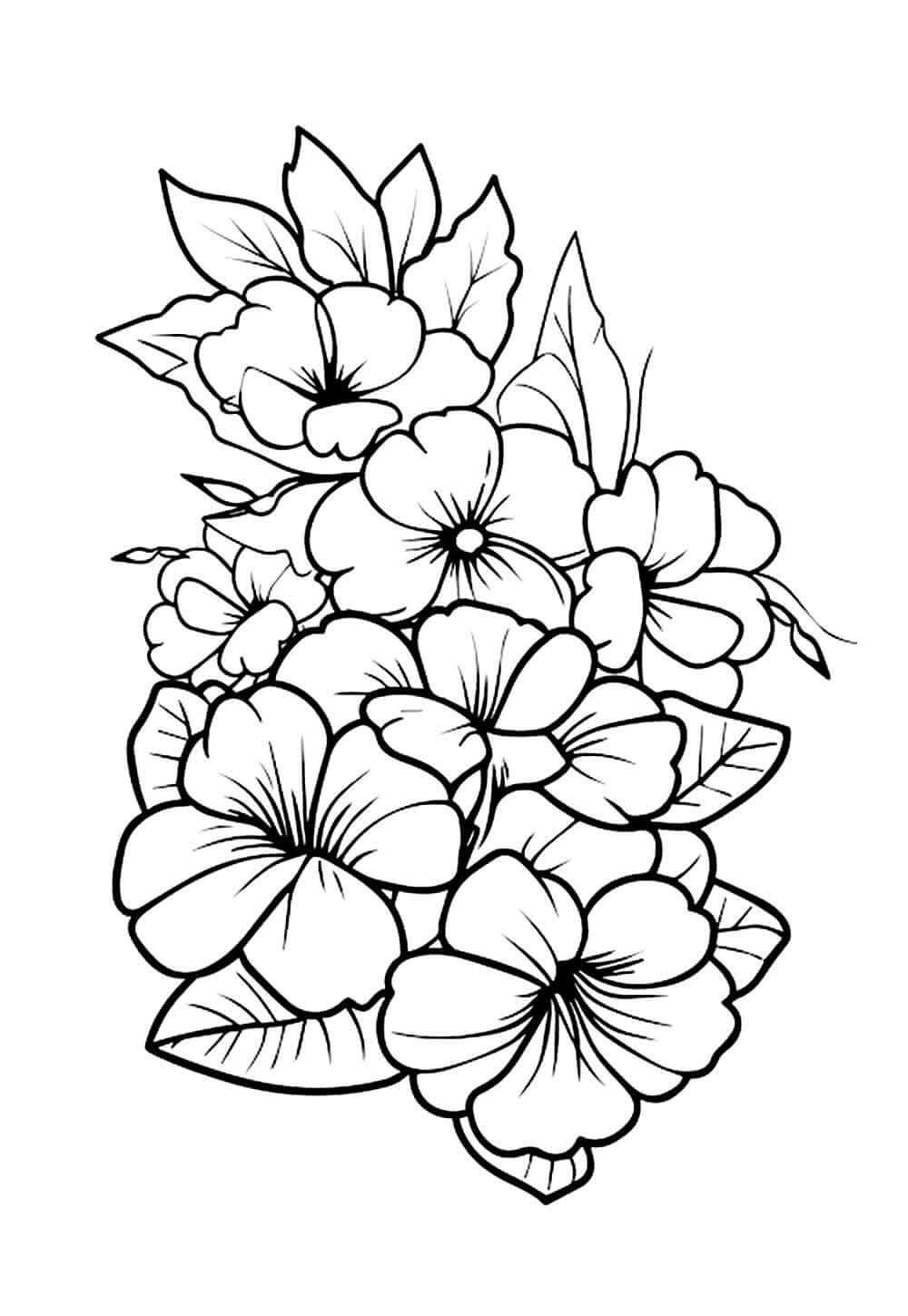 Desenho de Flores para imprimir