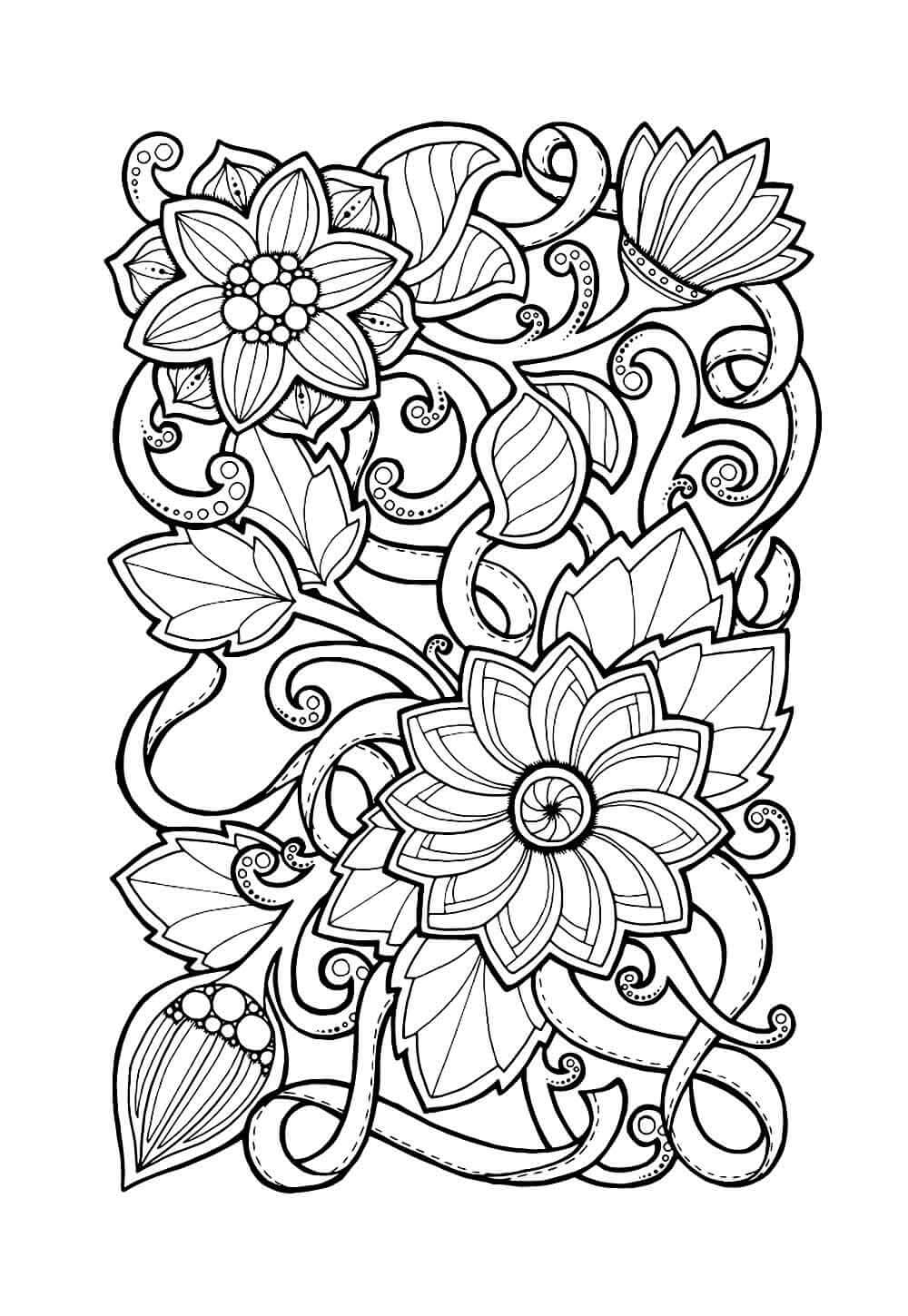 Desenho de Flores para imprimir