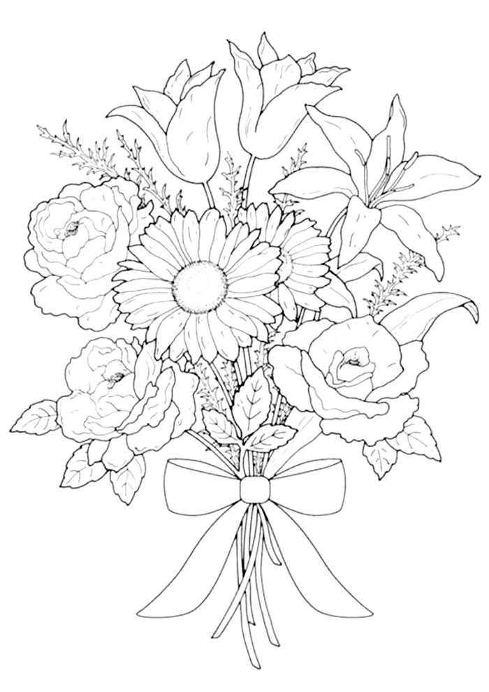 Desenho de Flores para imprimir