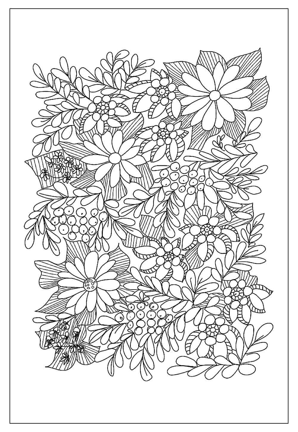 Desenho de Flores para imprimir