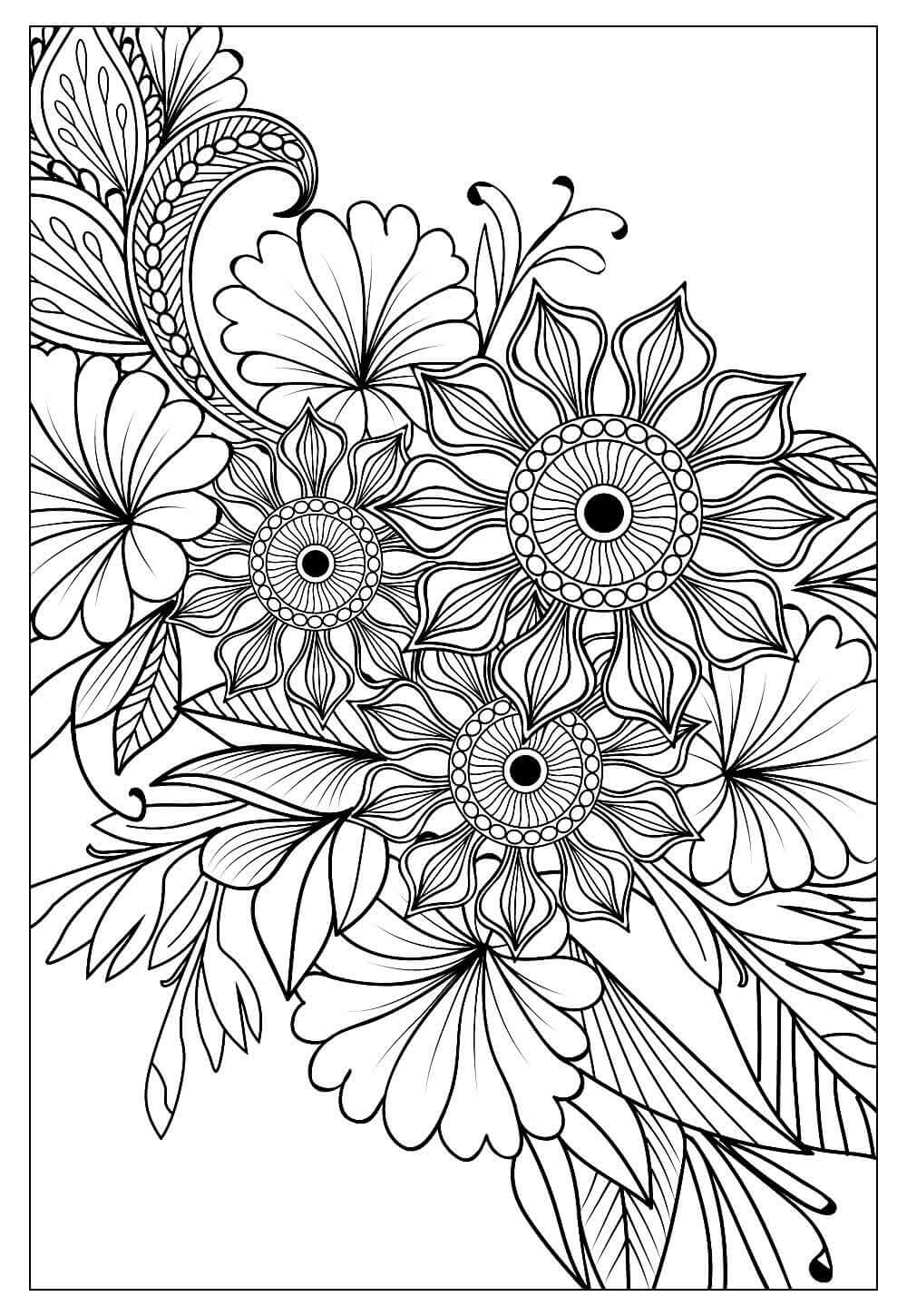 Desenho de Flores para imprimir