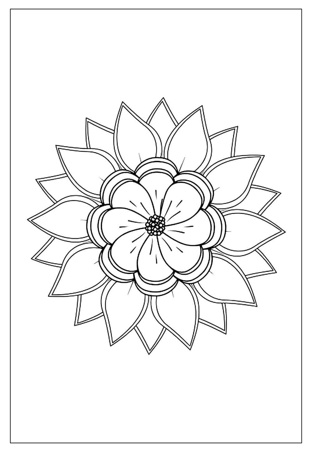Desenho de Flores para imprimir