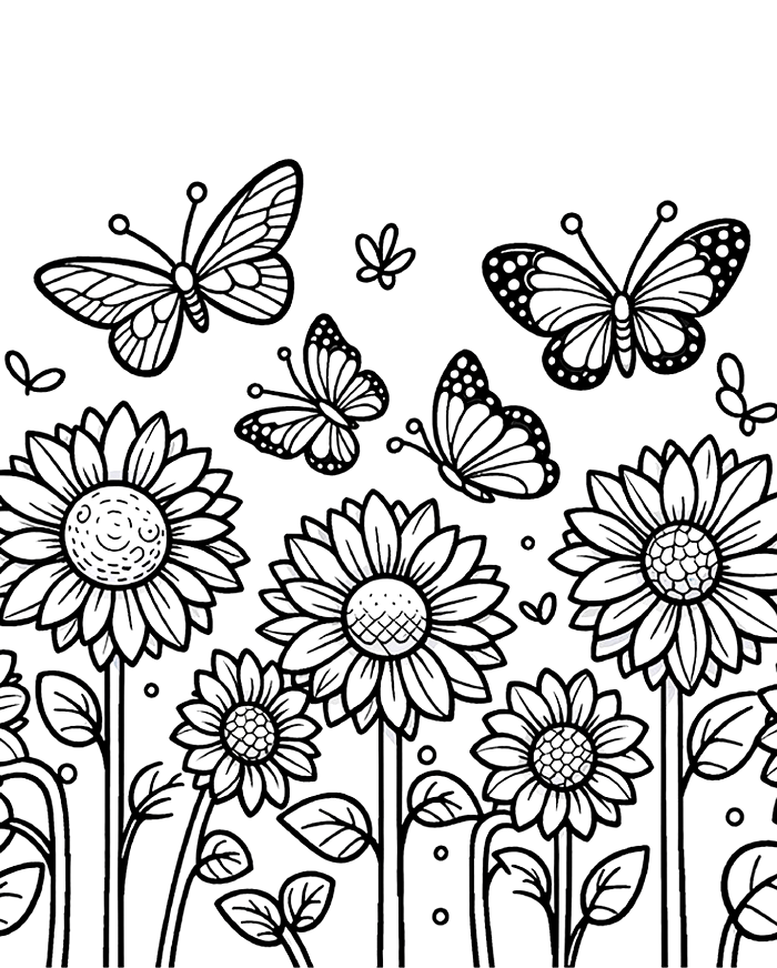 Desenho de Flores para imprimir