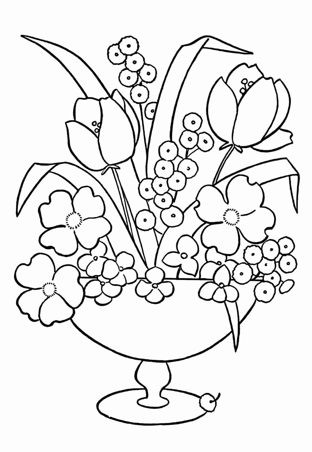 Desenho de Flores para imprimir