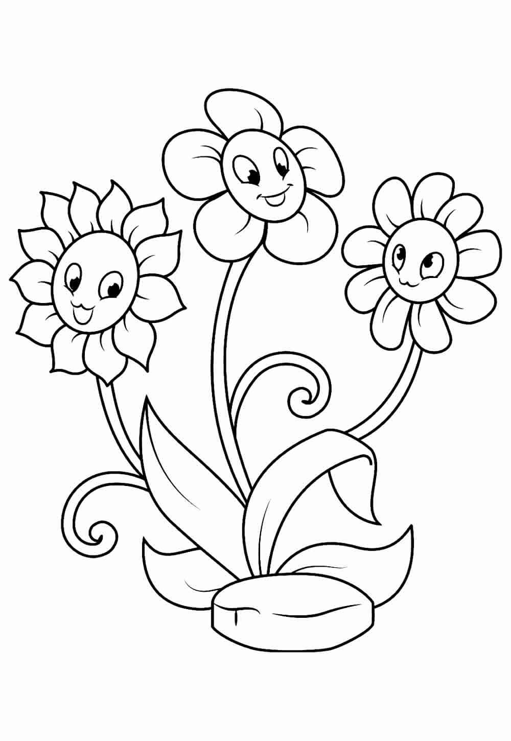 Desenho de Flores para imprimir