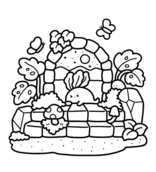 Desenho de Into Gardens para imprimir