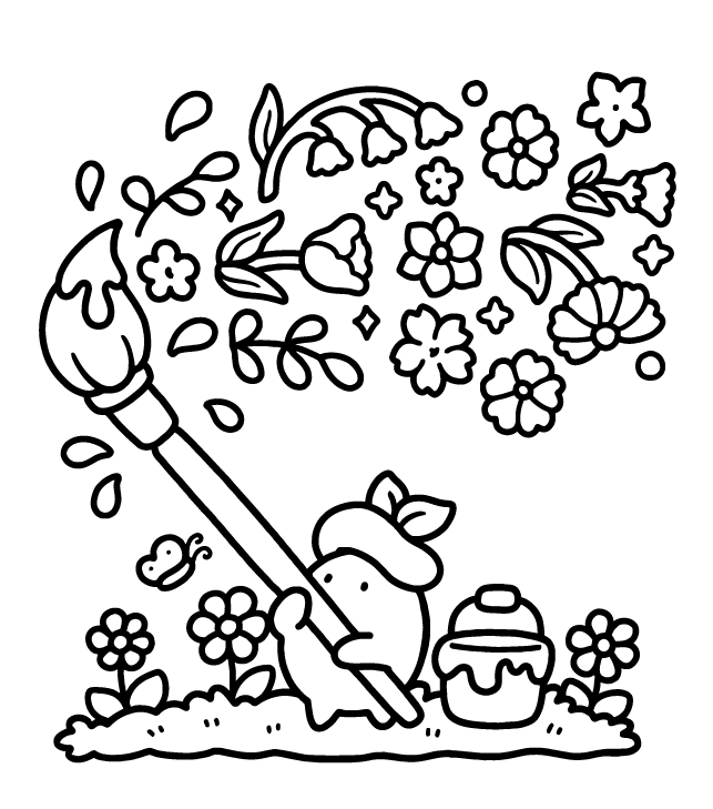Desenho de Into Gardens para imprimir