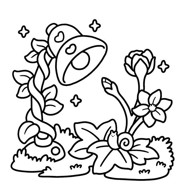 Desenho de Into Gardens para imprimir