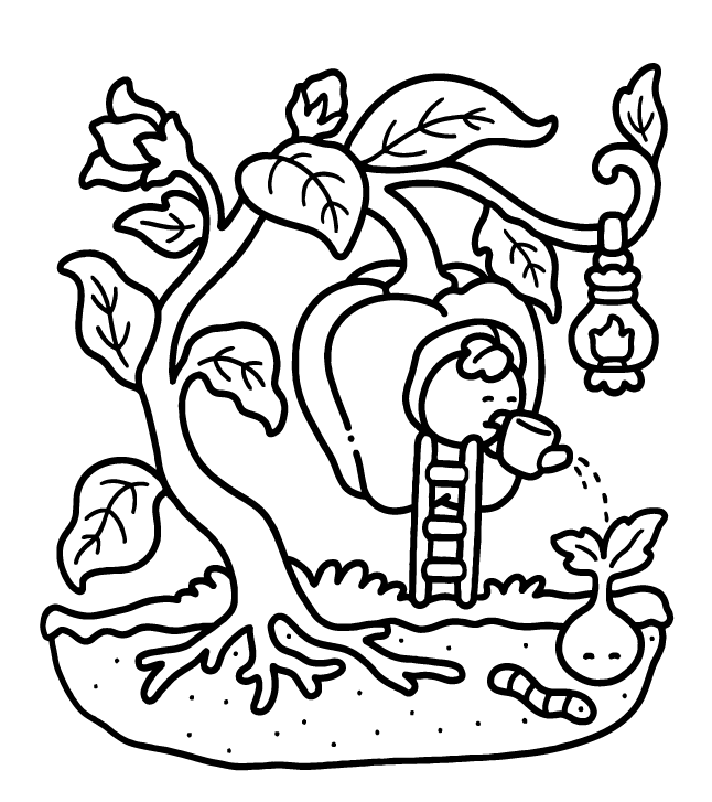 Desenho de Into Gardens para imprimir