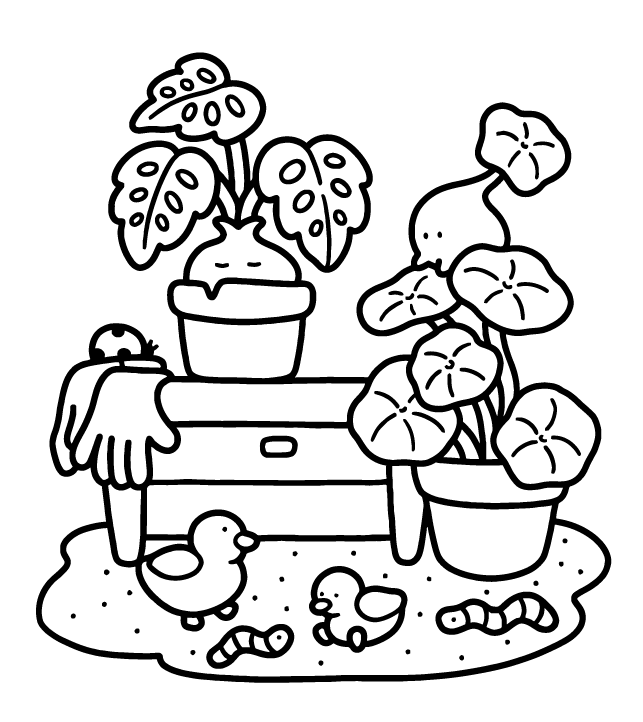Desenho de Into Gardens para imprimir