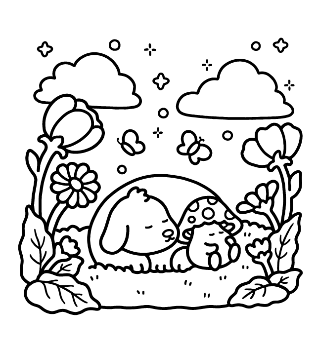 Desenho de Into Gardens para imprimir