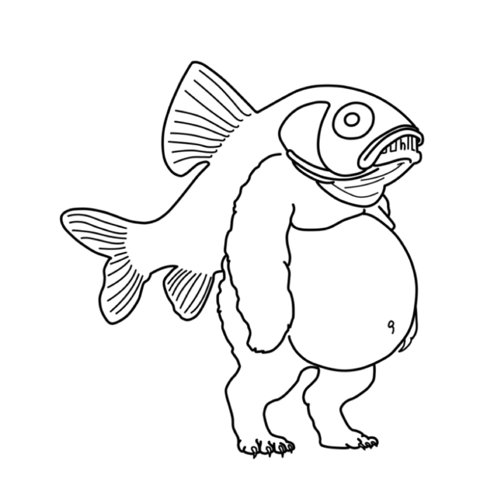 Desenho de Italian Brainrot para imprimir