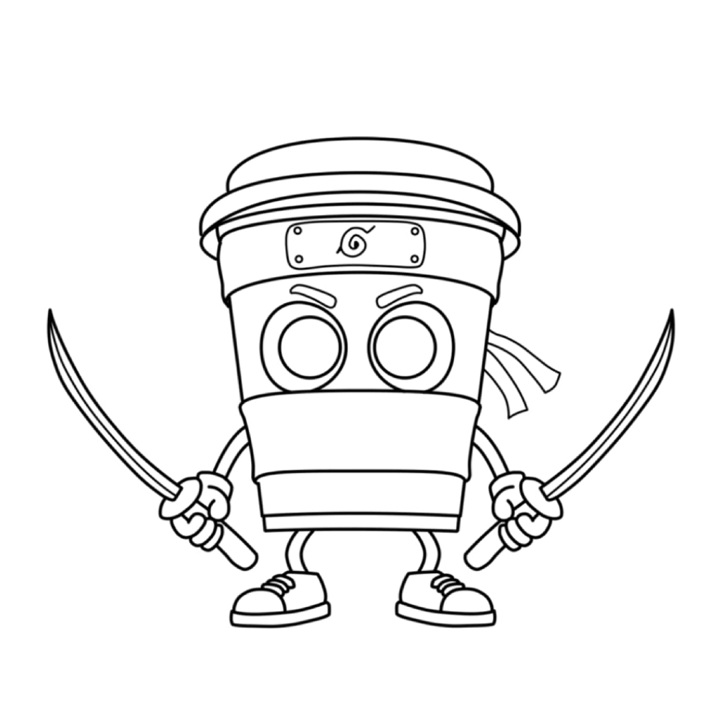Desenho de Italian Brainrot para imprimir