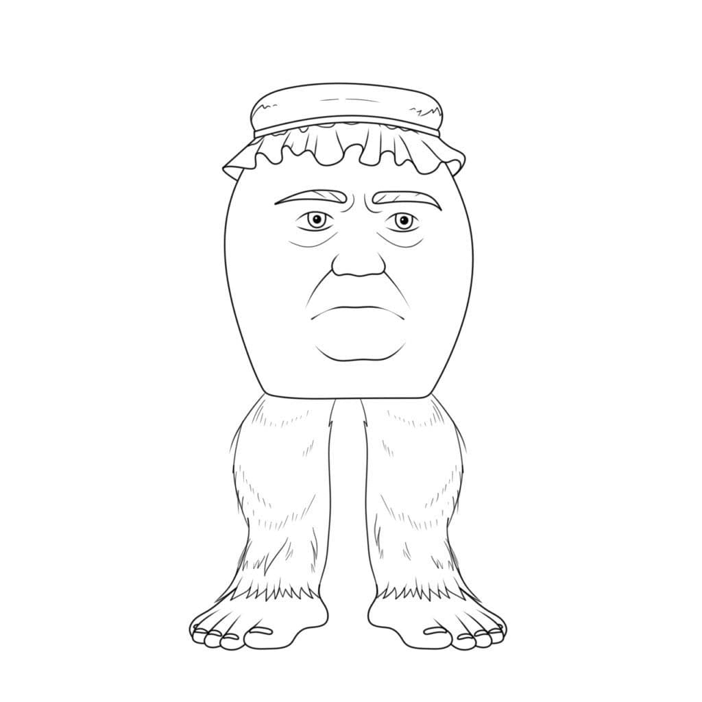 Desenho de Italian Brainrot para imprimir
