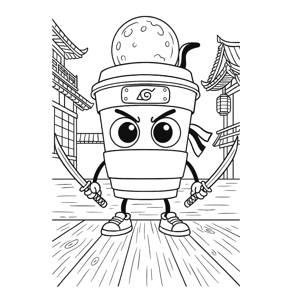 Desenho de Italian Brainrot para imprimir
