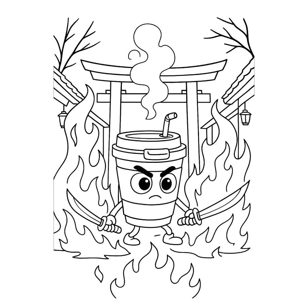 Desenho de Italian Brainrot para imprimir