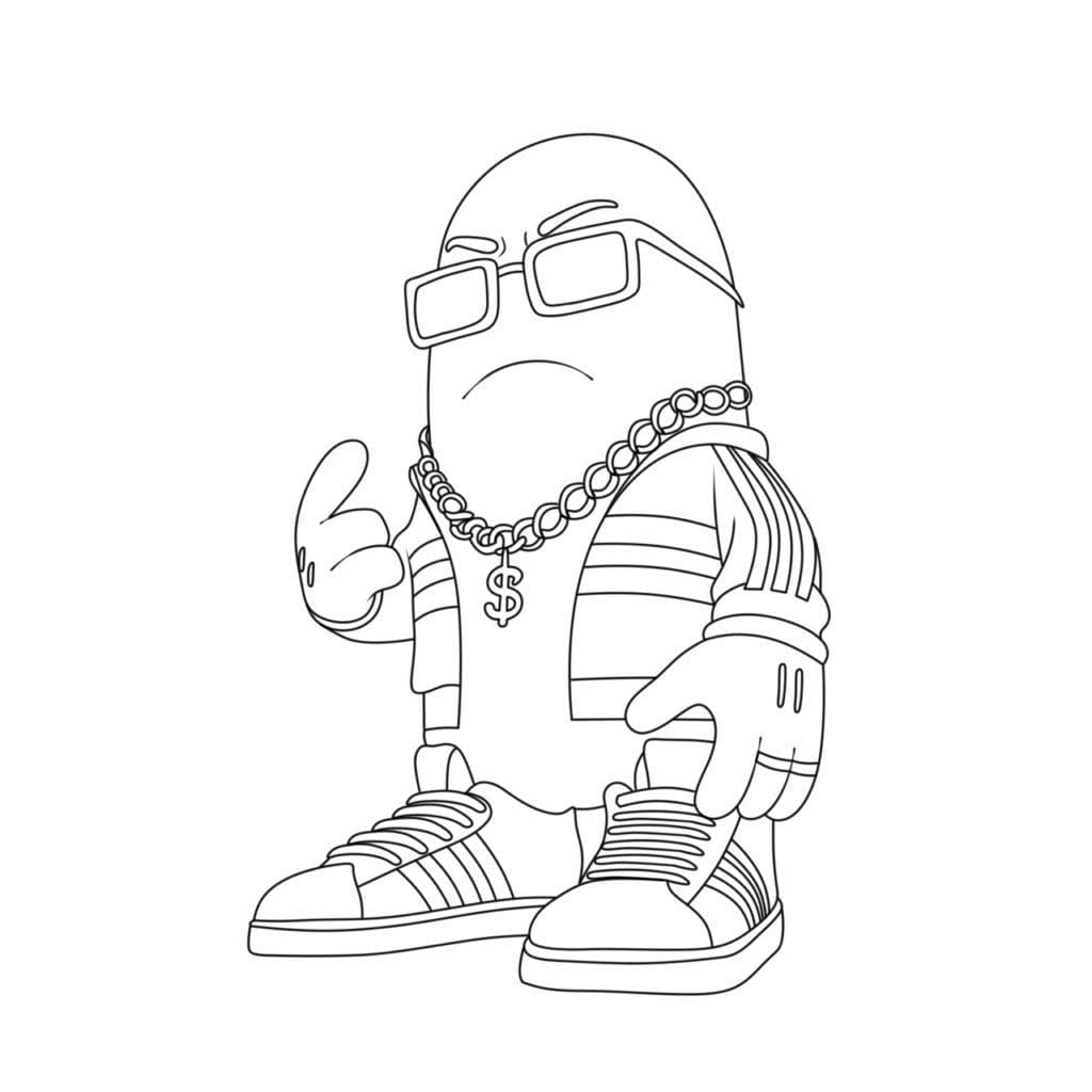 Desenho de Italian Brainrot para imprimir
