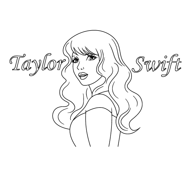 Desenho de Taylor Swift para imprimir