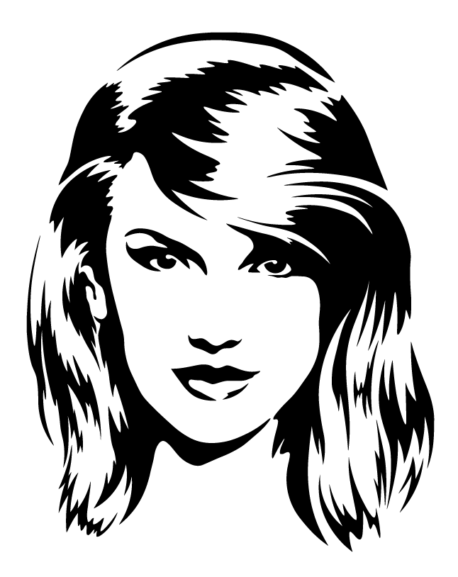 Desenho de Taylor Swift para imprimir