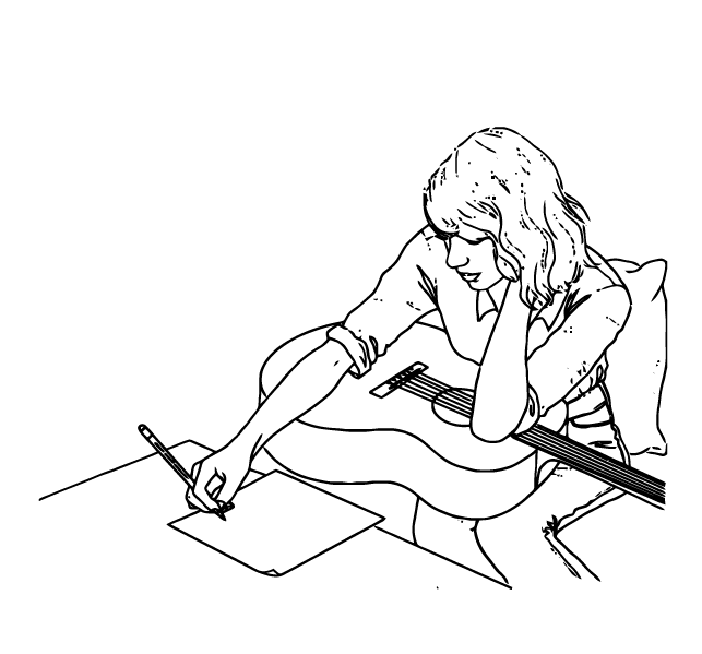 Desenho de Taylor Swift para imprimir