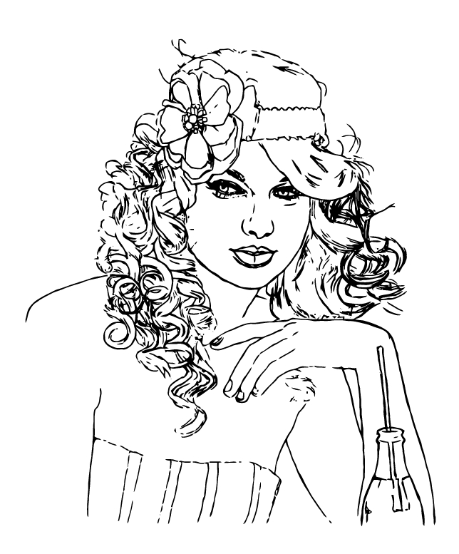 Desenho de Taylor Swift para imprimir