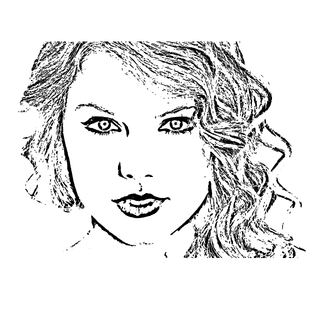 Desenho de Taylor Swift para imprimir