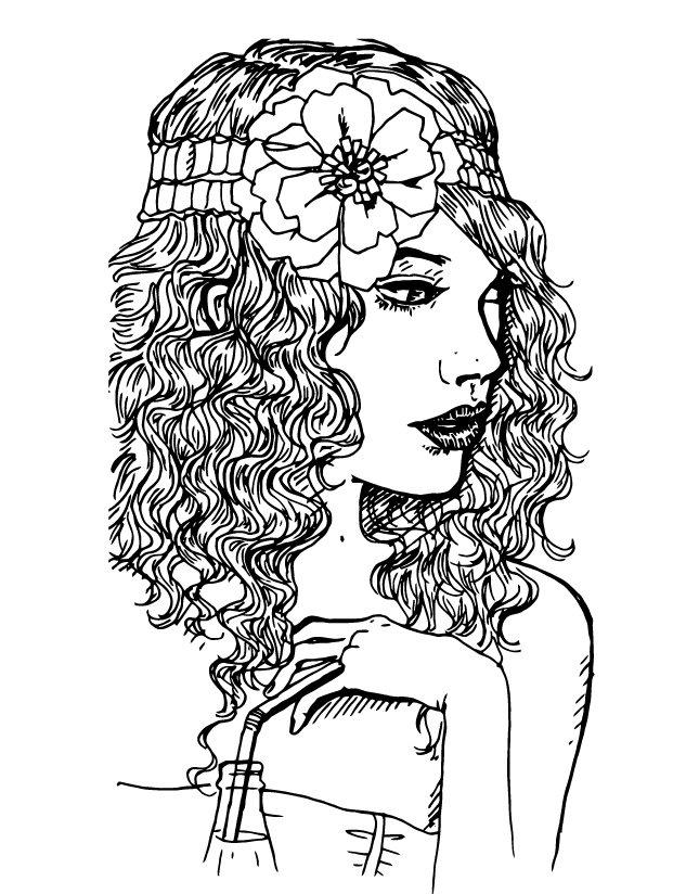 Desenho de Taylor Swift para imprimir