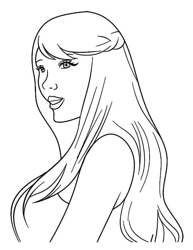 Desenho de Taylor Swift para imprimir