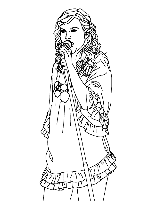Desenho de Taylor Swift para imprimir