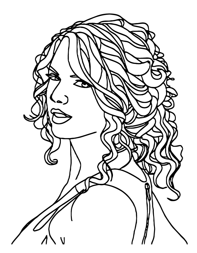 Desenho de Taylor Swift para imprimir