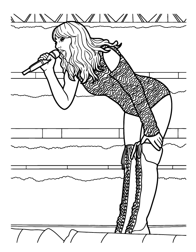Desenho de Taylor Swift para imprimir