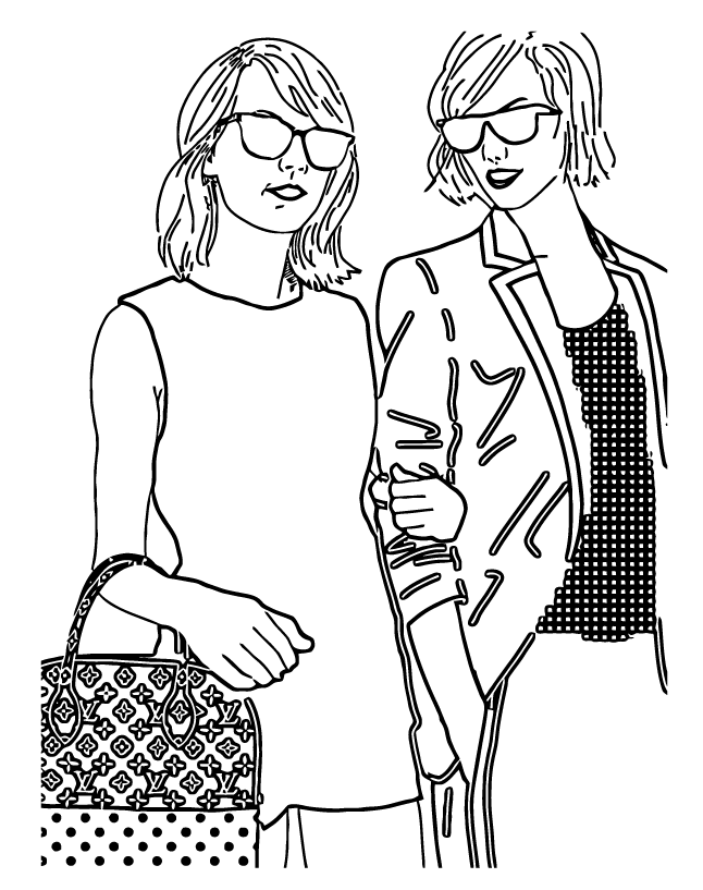 Desenho de Taylor Swift para imprimir