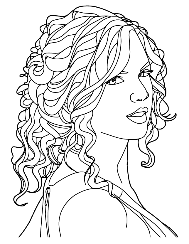 Desenho de Taylor Swift para imprimir