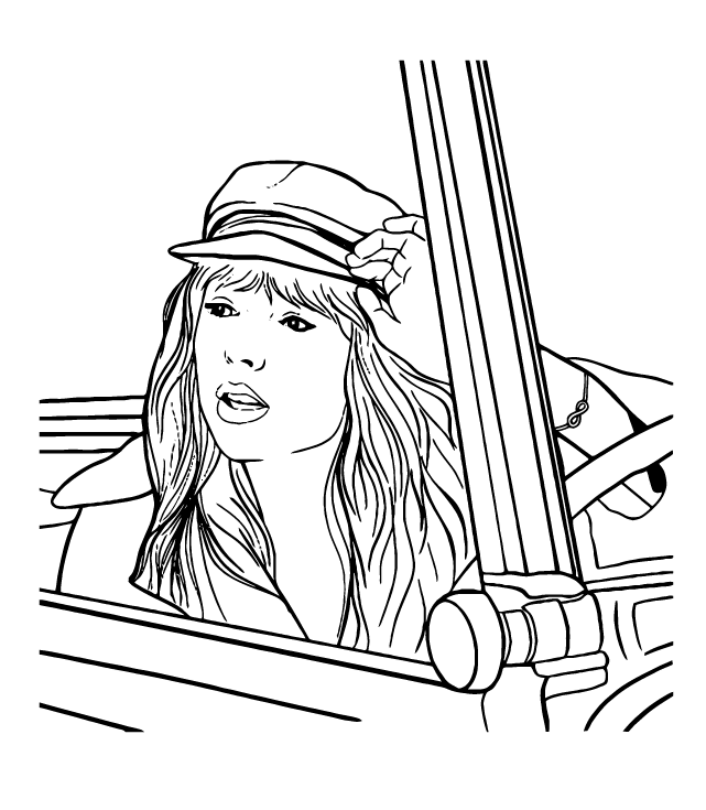 Desenho de Taylor Swift para imprimir