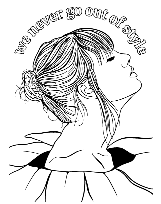 Desenho de Taylor Swift para imprimir