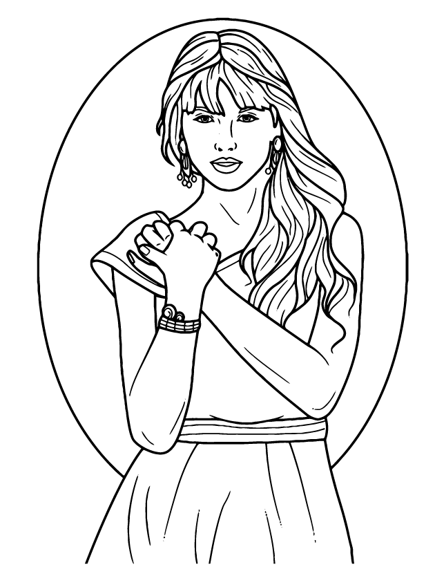 Desenho de Taylor Swift para imprimir