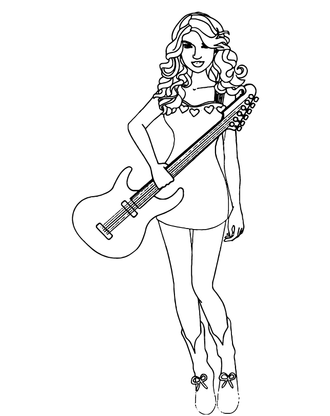 Desenho de Taylor Swift para imprimir