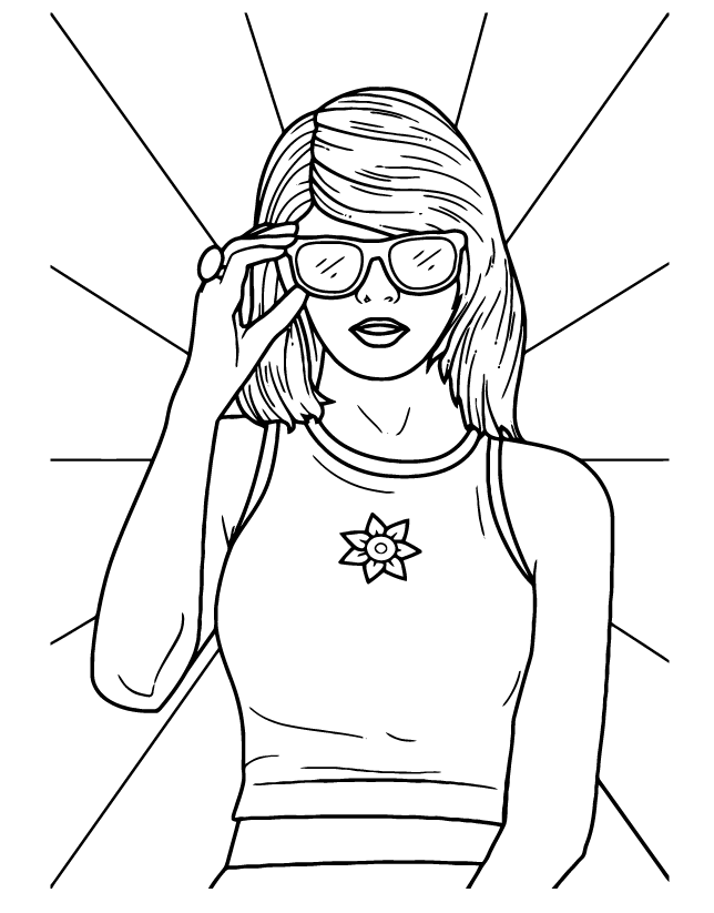 Desenho de Taylor Swift para imprimir