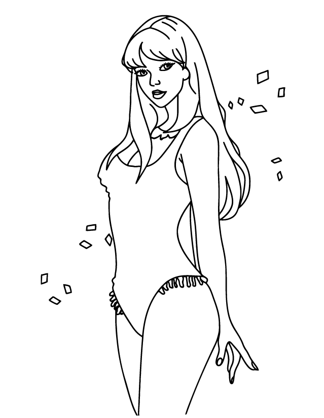 Desenho de Taylor Swift para imprimir
