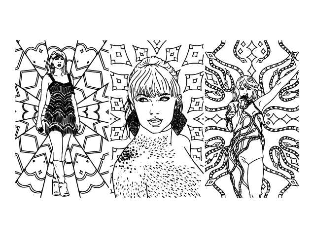 Desenho de Taylor Swift para imprimir