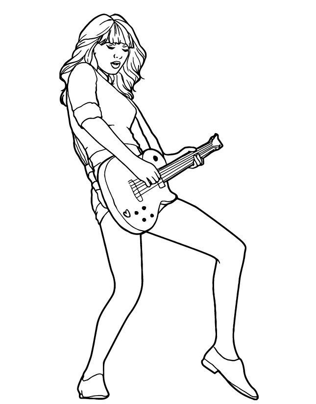 Desenho de Taylor Swift para imprimir