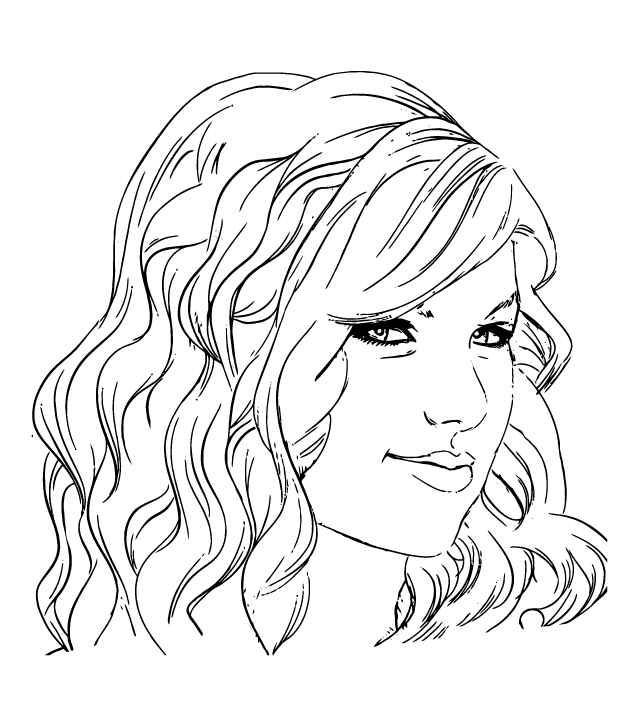 Desenho de Taylor Swift para imprimir