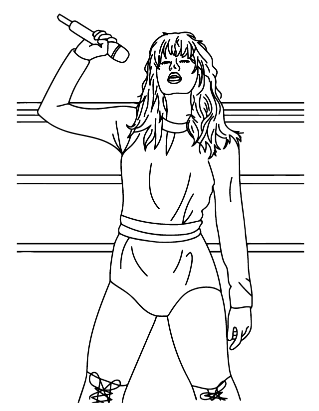 Desenho de Taylor Swift para imprimir