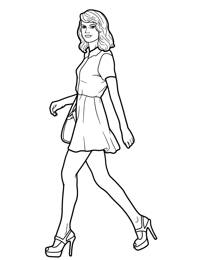 Desenho de Taylor Swift para imprimir