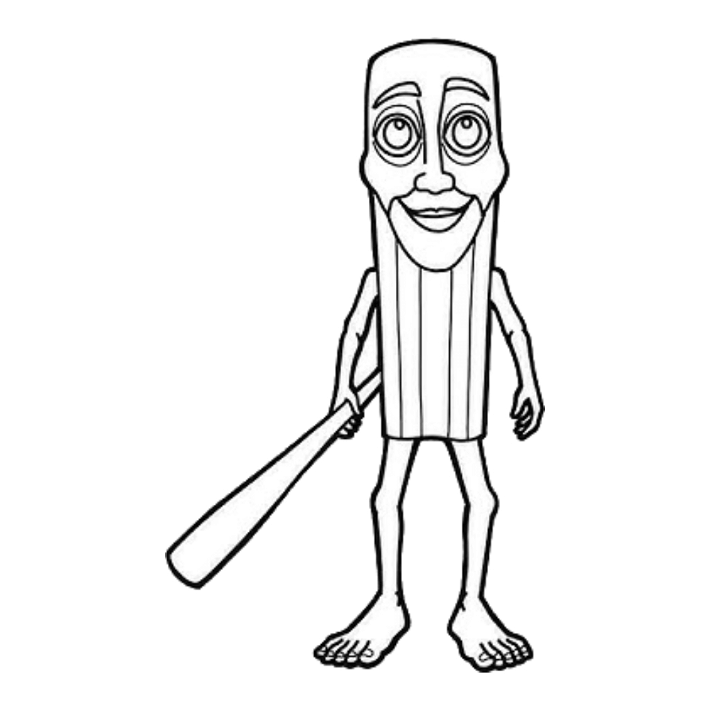 Desenho de Tung Tung Tung Sahur para imprimir
