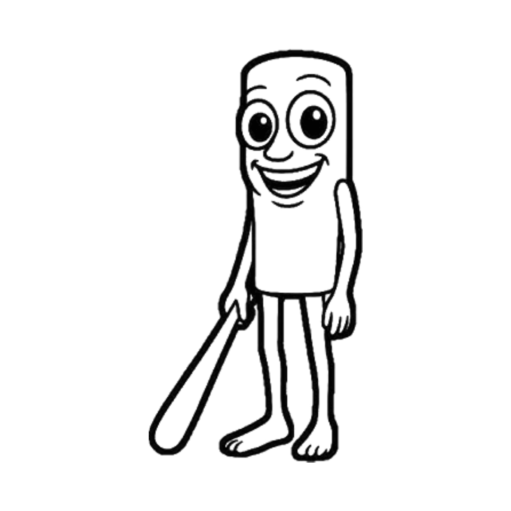 Desenho de Tung Tung Tung Sahur para imprimir