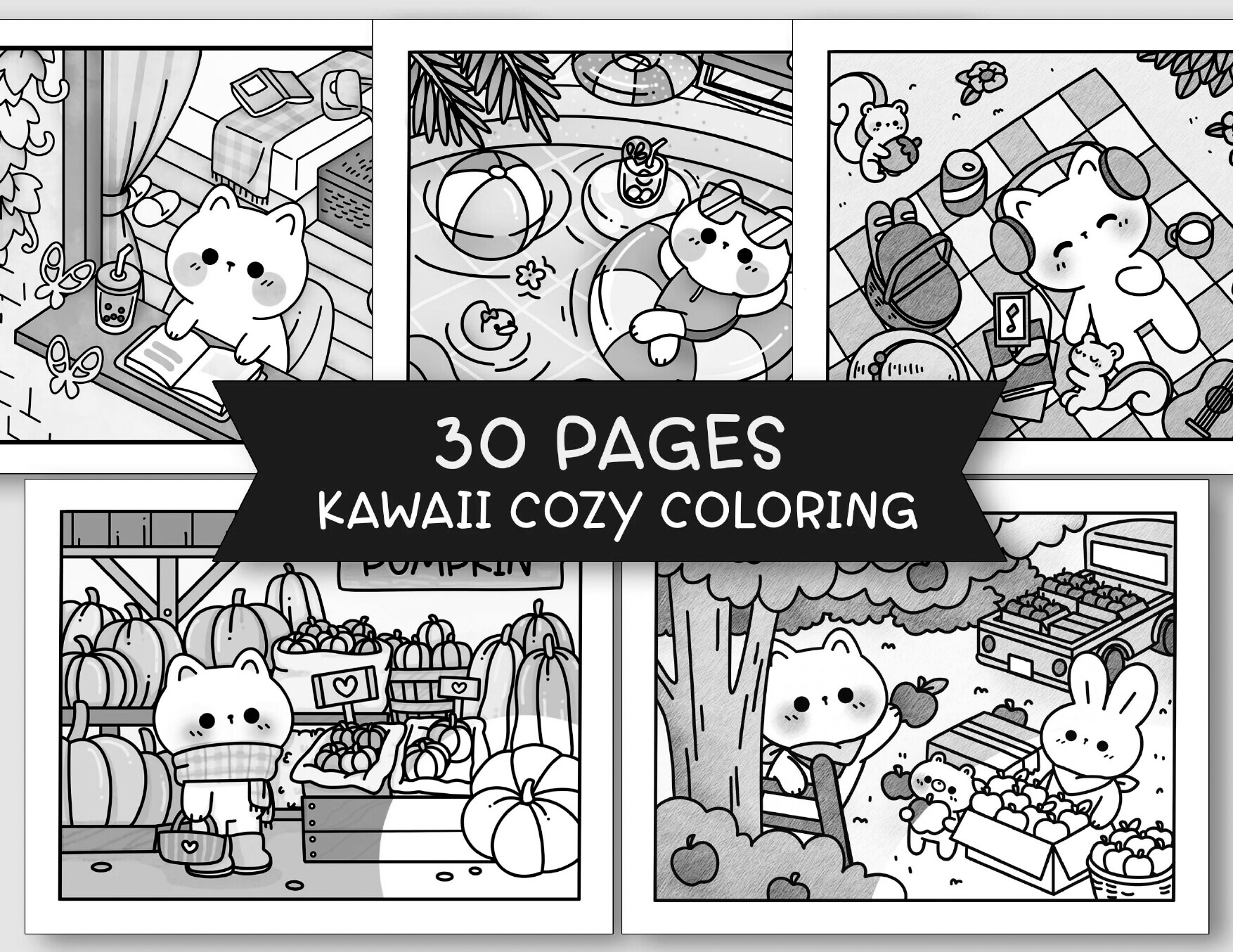 Desenho de Kawaii Cozy para imprimir