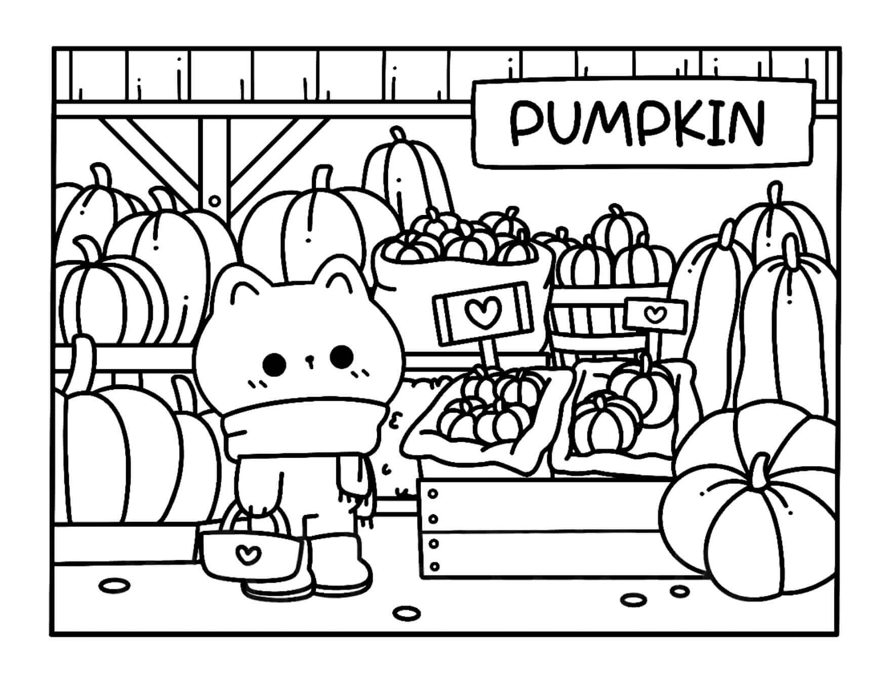 Desenho de Kawaii Cozy para imprimir
