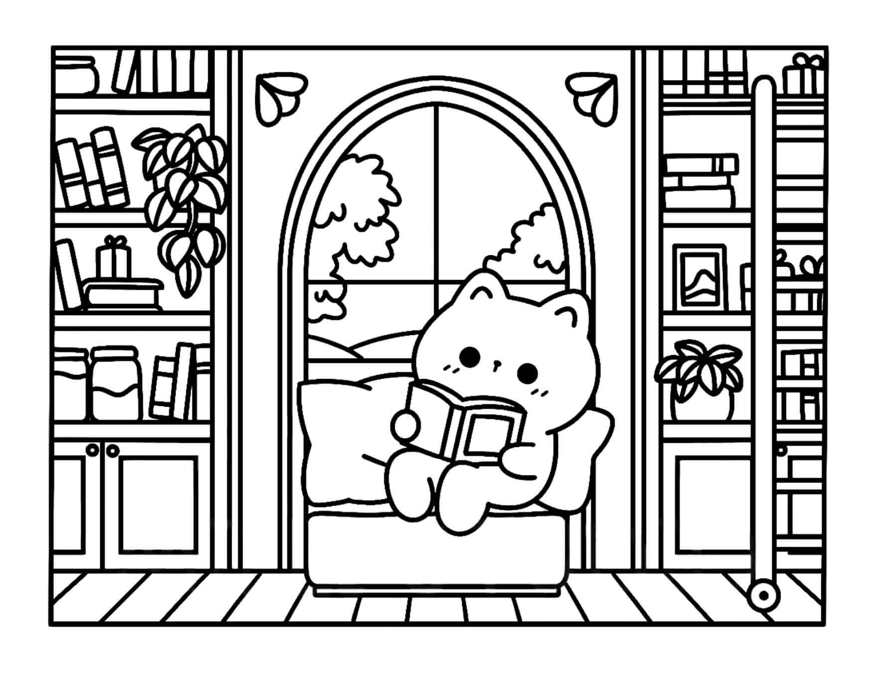 Desenho de Kawaii Cozy para imprimir