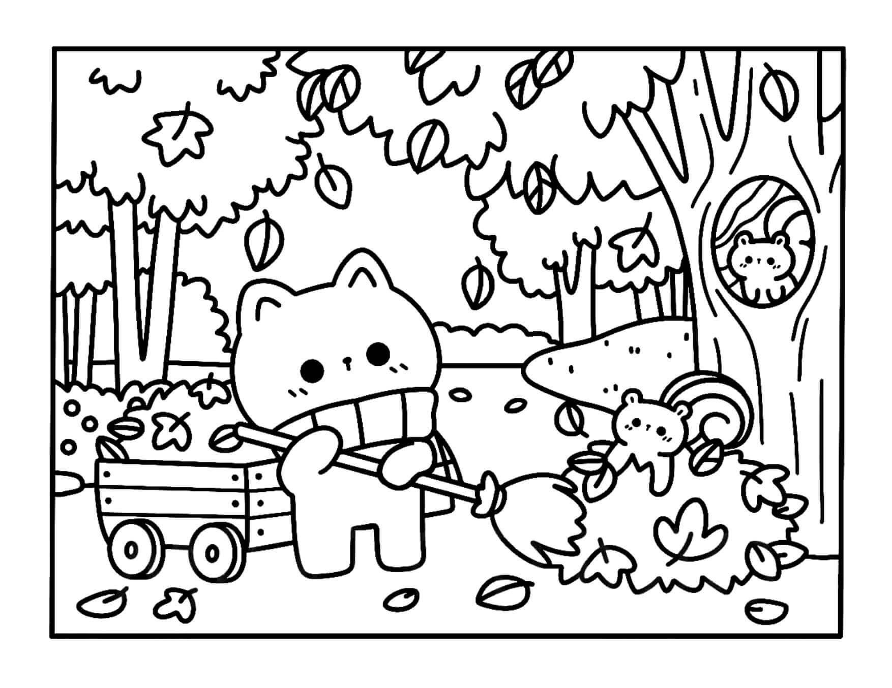 Desenho de Kawaii Cozy para imprimir